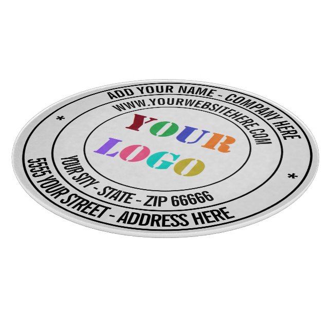 Custom Company Logo and Text Cutting Board (Corner)
