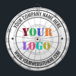 Custom Company Logo and Text Dart Board Gift<br><div class="desc">Custom Colours and Fonts - Design Your Own Dartboards with Simple Personalised Your Company Logo and Name Website or Custom Text Professional Design Promotional Business Dart Board / Gift - Add Your Logo - Image or Photo - QR Code / Name - Company / Website or Phone , E-mail /...</div>