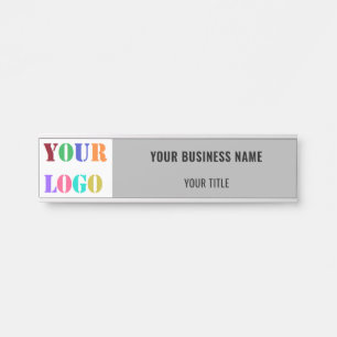 Custom Company Logo and Text Door Sign Template