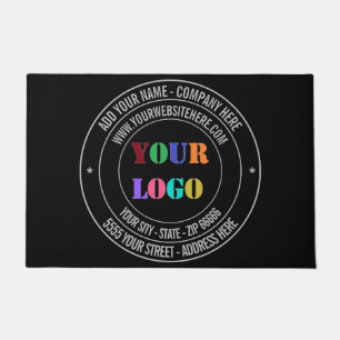 Custom Company Logo and Text Doormat Choose Colour