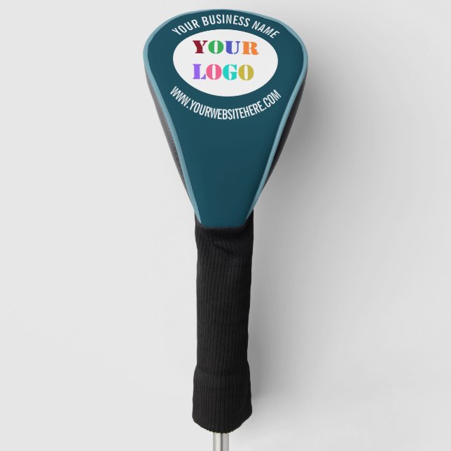 Custom Company Logo and Text Golf Head Cover (Front)