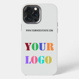 Custom Company Logo and Text iPhone Case Template