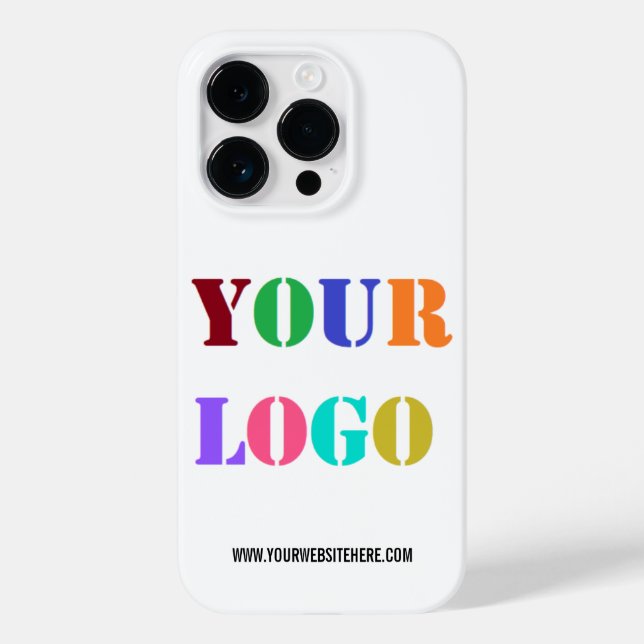 Custom Company Logo and Text iPhone Case Template (Back)