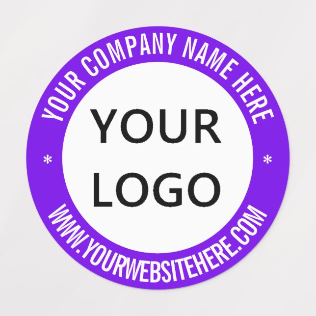 Custom Company Logo and Text Labels Template (Design 2)