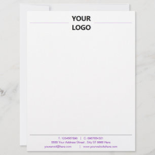 Custom Company Logo and Text Letterhead Texmplate