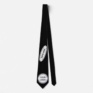 Custom Company Logo and Text Neck Tie Example