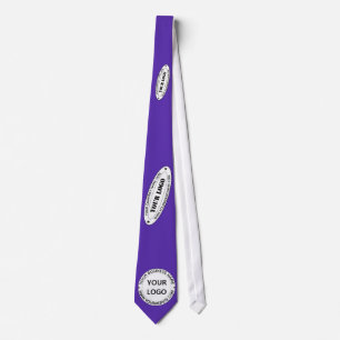 Custom Company Logo and Text Neck Tie Template