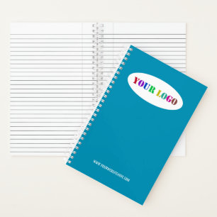 Custom Company Logo and Text Notebook Your Colours