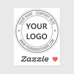 Custom Company Logo and Text Personalised Sticker