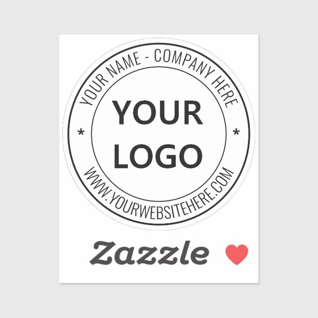 Custom Company Logo and Text Personalised Sticker (Sheet)