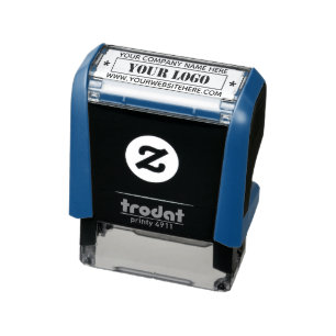 Custom Company Logo and Text Self-inking Stamp