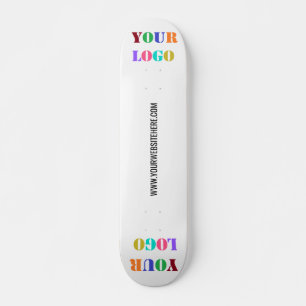 Custom Company Logo and Text Skateboard Template