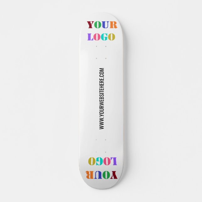 Custom Company Logo and Text Skateboard Template (Front)