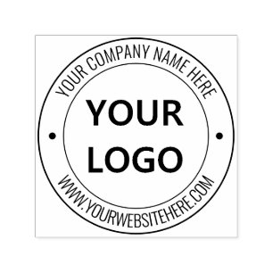 Custom Company Logo and Text Stamp Example