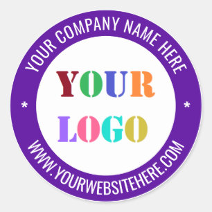 Custom Company Logo and Text Sticker Your Colours