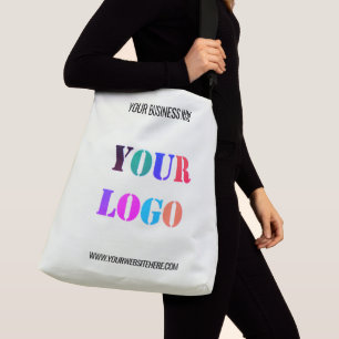 Custom Company Logo and Text Tote or Crossbody Bag
