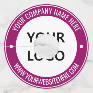 Custom Company Logo and Text Wine Glass Tag