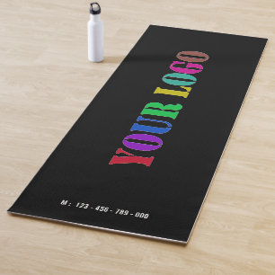 Custom Company Logo and Text Yoga Mat Template