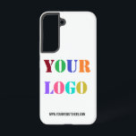 Custom Company Logo and Text Your Business Samsung Galaxy Case<br><div class="desc">Custom Colours and Fonts - Personalised iPhone Cases or Samsung Galaxy Cases with Your Logo or Photo - QR Code / and Website or Custom Text Personalised Phone Cases / Gift - Add Your Logo - Image - Photo or QR Code / and Website - Custom Text - Info /...</div>