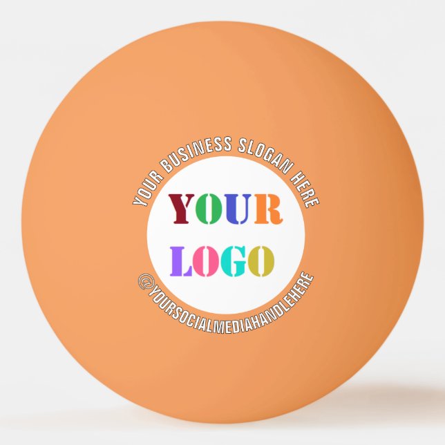Custom Company Logo and Text Your Ping Pong Ball (Front)
