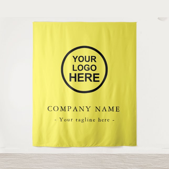 Custom Company Logo Backdrop For Events Tapestry (Front)