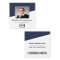 Custom Company Logo Bar Code Employee Photo Blue