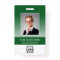 Custom Company Logo Bar Code Employee Photo Green