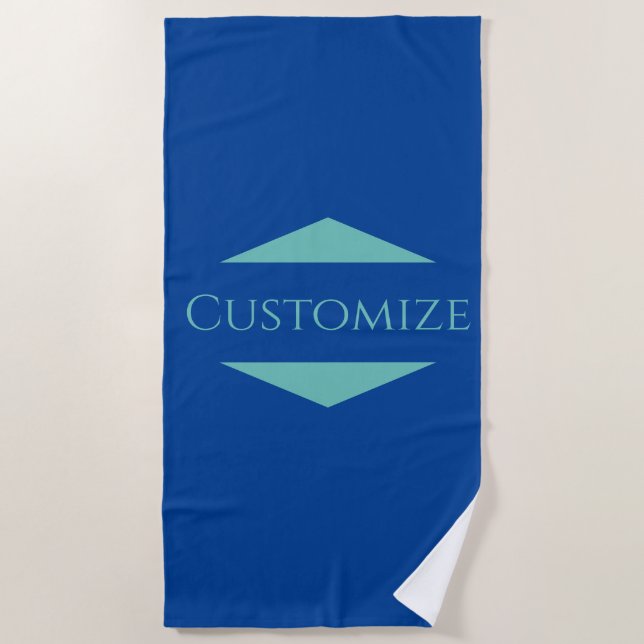 Custom Company Logo Beach Towel (Front)