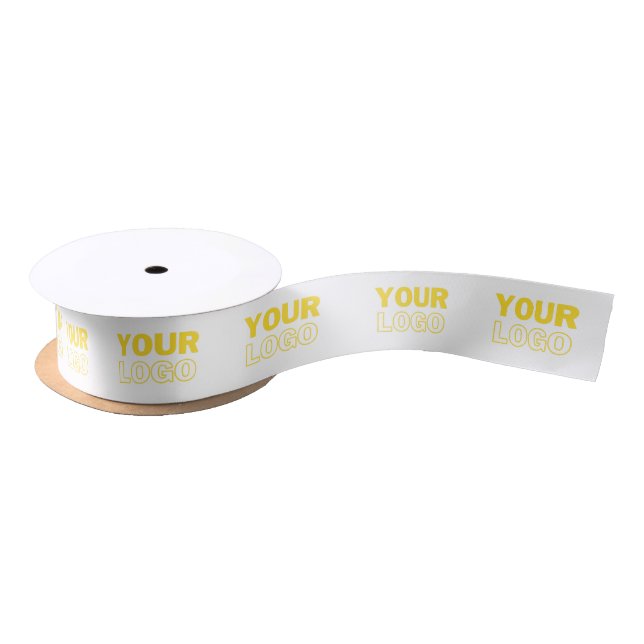 Custom company logo branded business gifts satin ribbon (Spool)