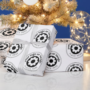 Custom Company Logo Branded Business Gifts White Wrapping Paper