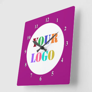 Custom Company Logo Branded Clock Example