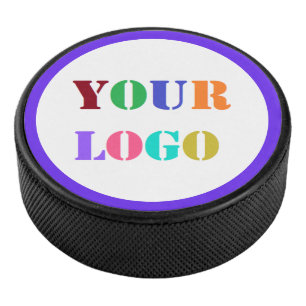 Custom Company Logo Branded Hockey Puck Example
