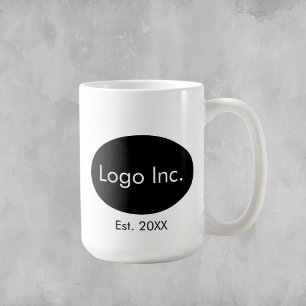 Custom Company Logo - Branded Mug Black