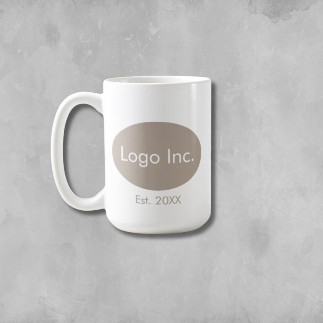Custom Company Logo - Branded Mug Neutral  (Custom Logo Company Mug - Create Your Own)