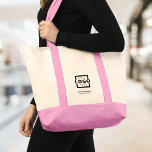 Custom Company Logo Branded Promotional Pink Tote Bag<br><div class="desc">Easily personalize this trendy tote bag with your own business logo and promotional information. Custom branded tote bags are great as corporate gifts for employees,  customers,  and clients. They can also be used to promote your business brand at exhibitions,  conferences or as trade show giveaways. No minimum order quantity.</div>