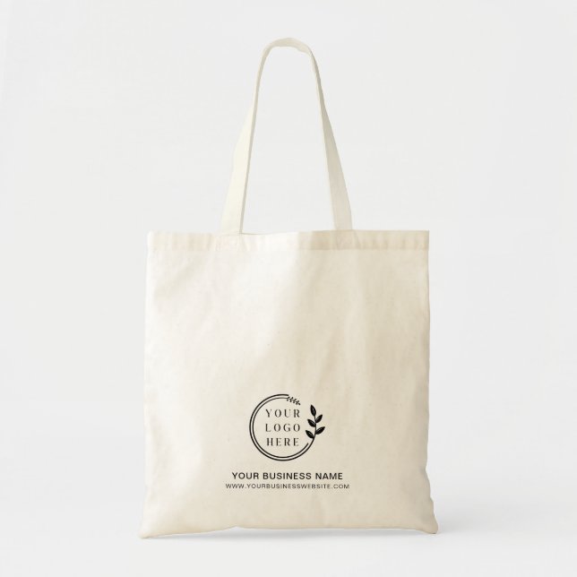 Custom Company Logo Budget Business Custom Cotton Tote Bag (Front)