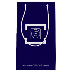 Custom Company Logo Business Blue Promotional Small Gift Bag
