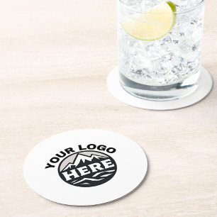  Custom Company Logo Business  Branded Circle  Round Paper Coaster