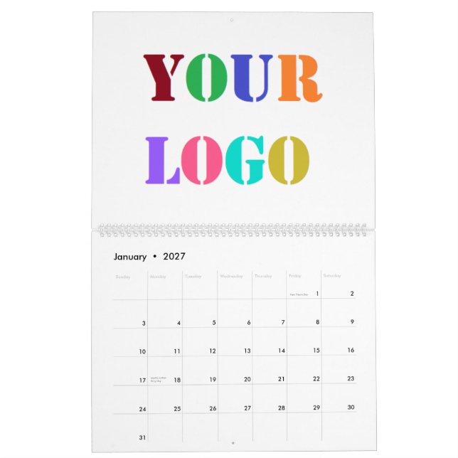 Custom Company Logo Business Calendar Example (Jan 2027)