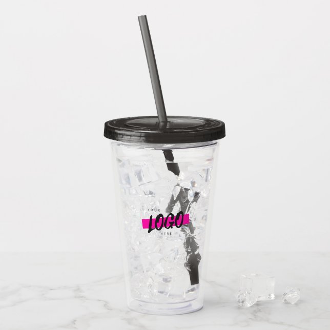 Custom Company logo business corporate promotional Acrylic Tumbler (Front Ice)