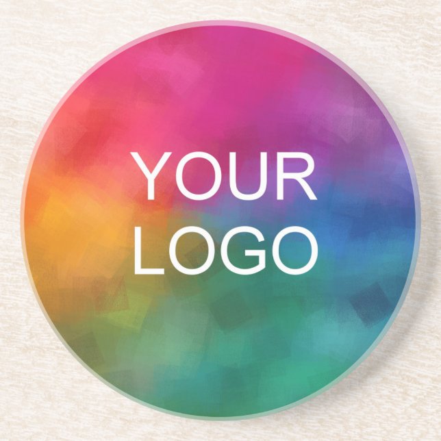 Custom Company Logo Business Corporate Template Coaster (Front)