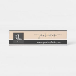 Custom Company Logo Business Desk Name Plate