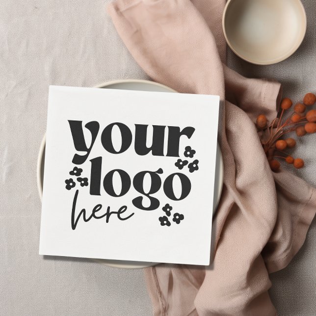 Custom Company Logo Business Event Party Paper Napkin (Creator Uploaded)