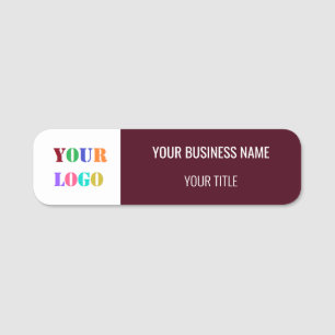 Custom Company Logo Business Name Tag Your Colours