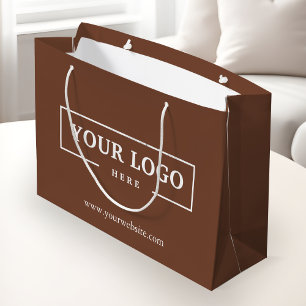 Custom Company Logo Business Promotional Brown Large Gift Bag