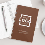 Custom Company Logo Business Promotional Brown Planner<br><div class="desc">Easily personalise this planner with your own company logo and business information. Bring branding customisation to the next level by selecting a background colour to match your brand colour.</div>