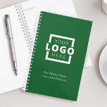 Custom Company Logo Business Promotional Green Planner<br><div class="desc">Easily personalise this planner with your own company logo and business information. Bring branding customisation to the next level by selecting a background colour to match your brand colour.</div>