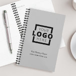 Custom Company Logo Business Promotional Grey Planner<br><div class="desc">Easily personalise this planner with your own company logo and business information. Bring branding customisation to the next level by selecting a background colour to match your brand colour.</div>