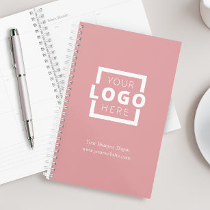 Custom Company Logo Business Promotional Pink Planner