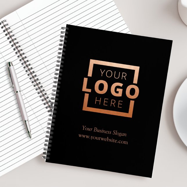 Custom Company Logo Business Promotional Rose Gold Notebook (Creator Uploaded)